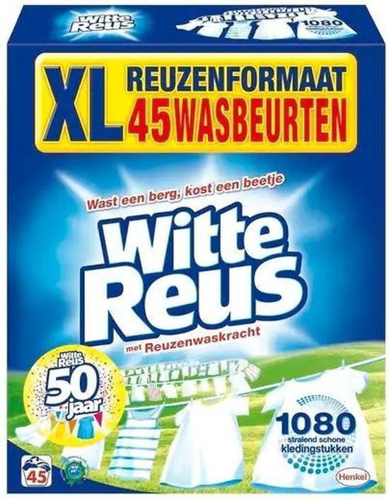 Witte Riesenpulverwasch – 45 Wäschen, 2.475 Kg