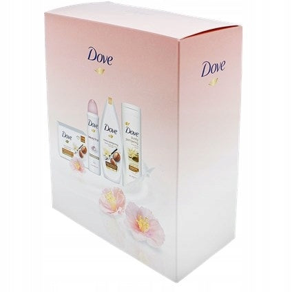 Dove Geschenkset - Deodorant + Körperlotion + Duschgel + Seife