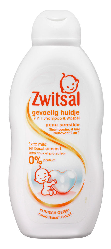 Zwitsal Empty Haut – 2-in-1 Shampoo Und Waschgel, 200 Ml