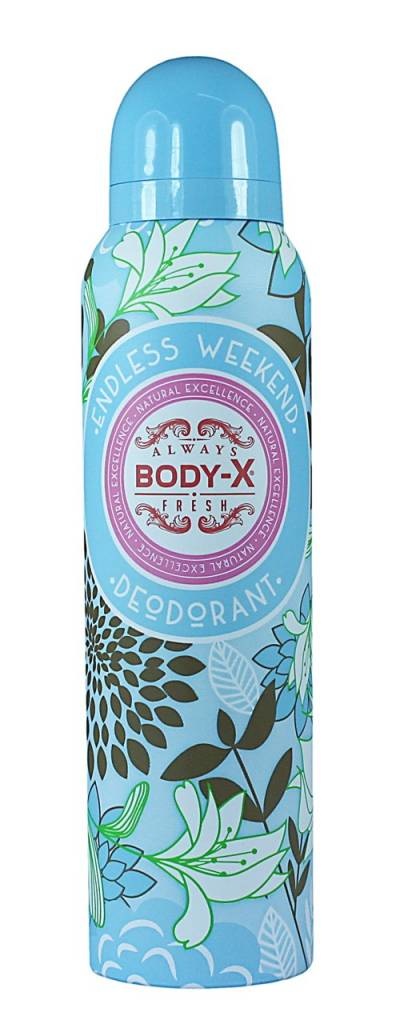 Body-X Deodorant Women Endless Weekend - 150 Ml