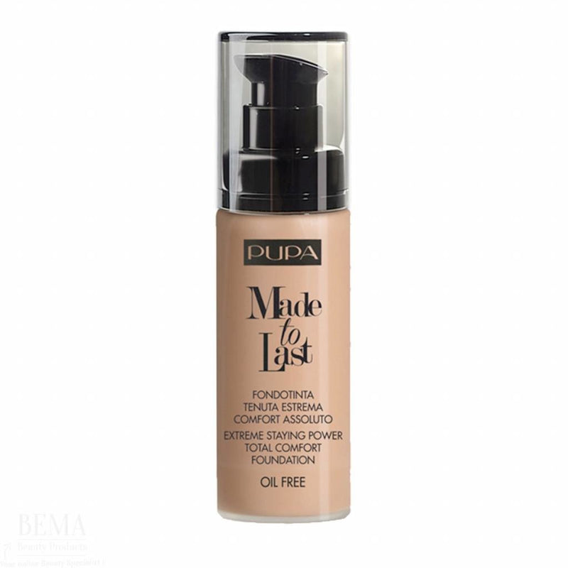 Pupa Milano Made To Last Foundation 060 Golden Beige - 30 Ml