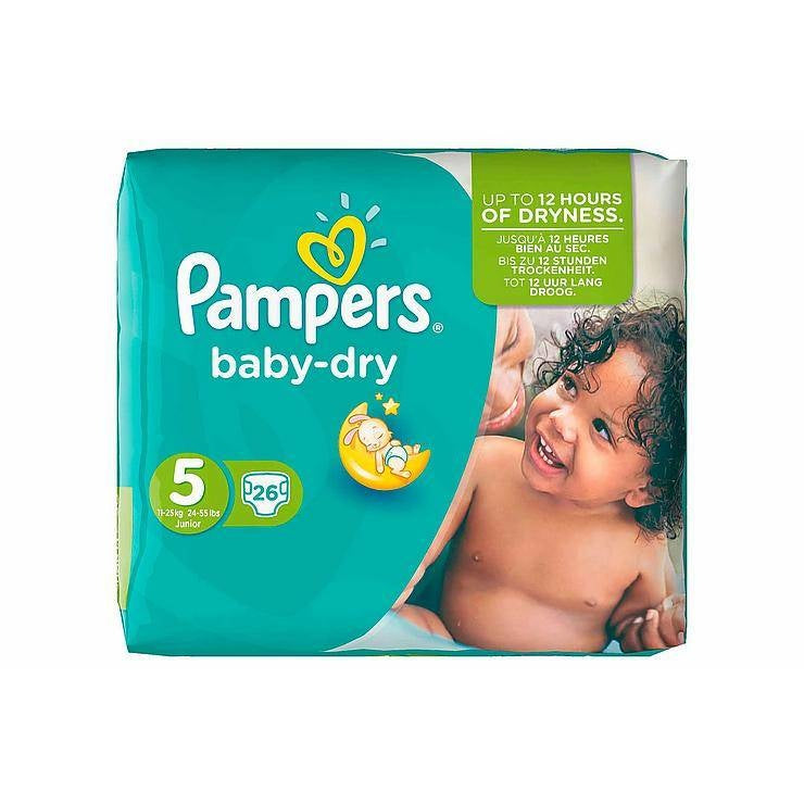 Pampers Baby Dry Junior Midpack 5 11-25 Kg -26 Stuks