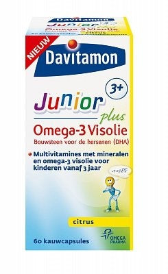 Davitamon Junior 3+ Omega 3 Vis - 60 Capsules