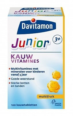 Davitamon Junior 3+ Kauwvitamine Multifruit - 120 Stuks