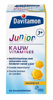 Davitamon Junior 3+ Kauwvitamine Multifruit - 60 Stuks