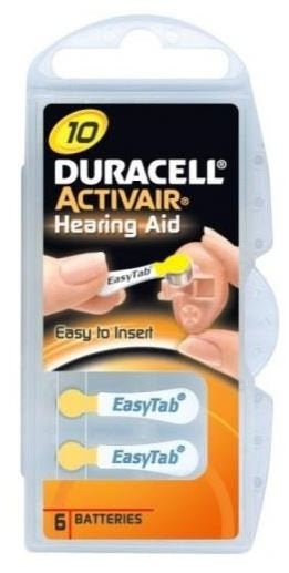 Duracell Da10 Hearing Aid - 6 Batterijen