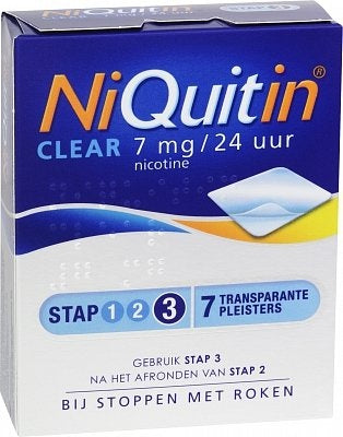Niquitin Clear Patch 7mg - 7 Stuks