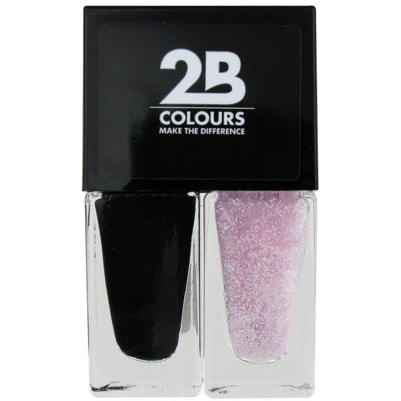 2b Duo Black & Pink 531 - Nagellak 2x3ml