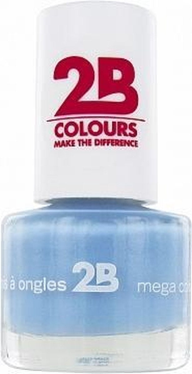 2b Mega Colours Powder Blue 027 - Nail Polish 5,5ml