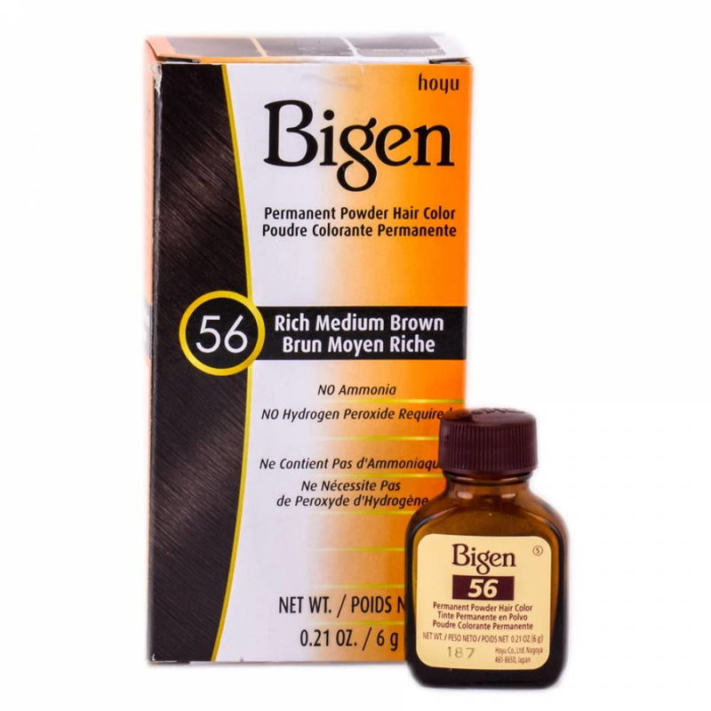 Bigen Permanent Powder Hair Color Medium Brown 56