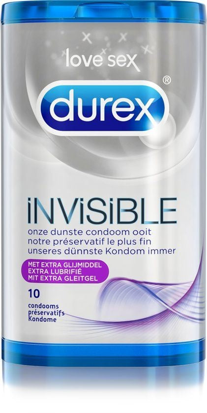 Durex Invisible Extra Glijmiddel - 10 Stuks