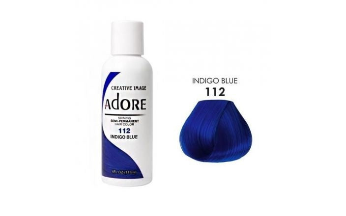 Adore Semi-Permanent Hair Color - Indigo Blue 112 118 Ml