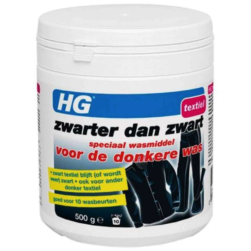 Hg Zwarter Dan Zwart Speciaal Wasmiddel Donkere Was - 500 Gram