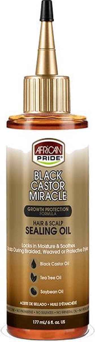 African Pride Black Castor Miracle - Hair & Scalp Sealing Oil 177ml