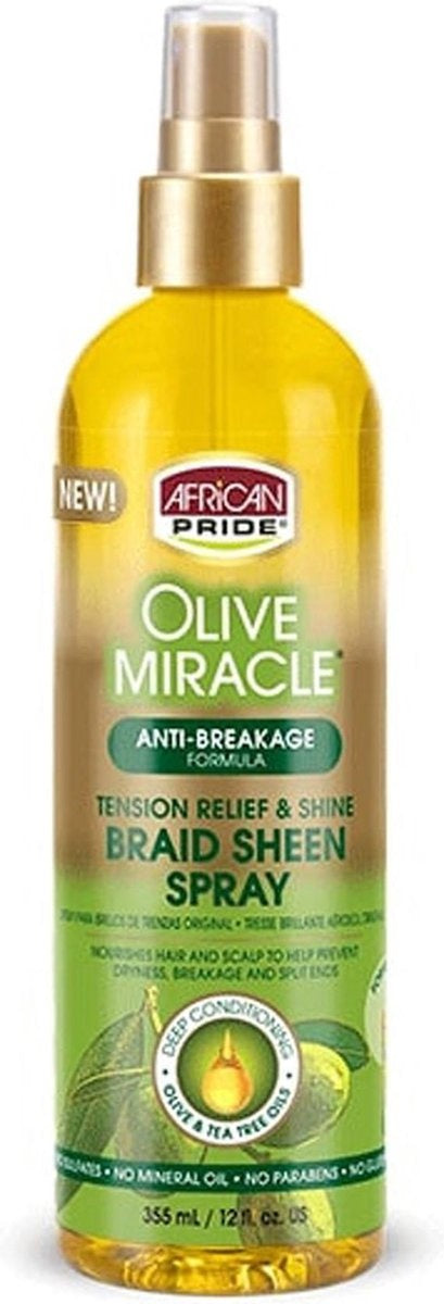 African Pride Olive Miracle - Braid Sheen Spray 355ml