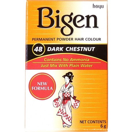 Bigen 48 Dark Chestnut - Permanent Powder Hair Color 6g