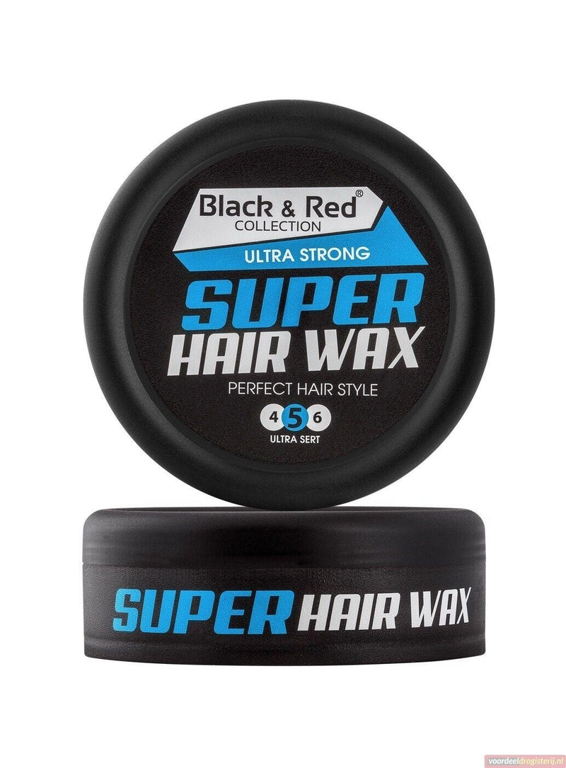 Black & Red Super Hair Wax - Ultra Strong Hold 150ml