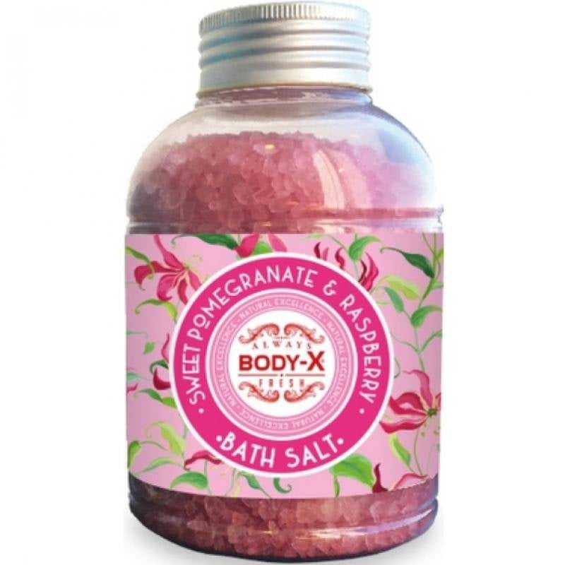 Body-X Sweet Pomegranate & Raspberry Badzout - 600 Gram