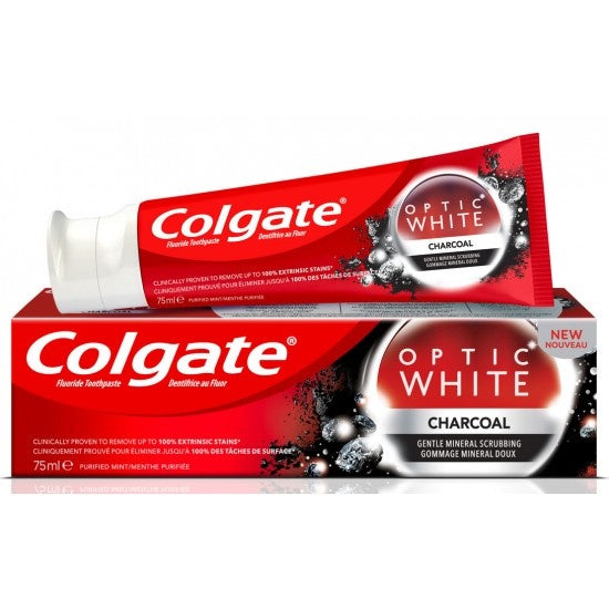Colgate Toothpaste 75ml Optic White Charcoal