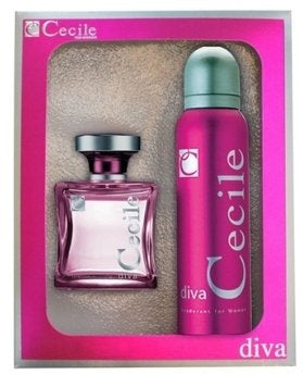 Cecile Women Diva Cadeauset 100 Ml Edt & 150 Ml Deodorant Spray - 1 Stuks