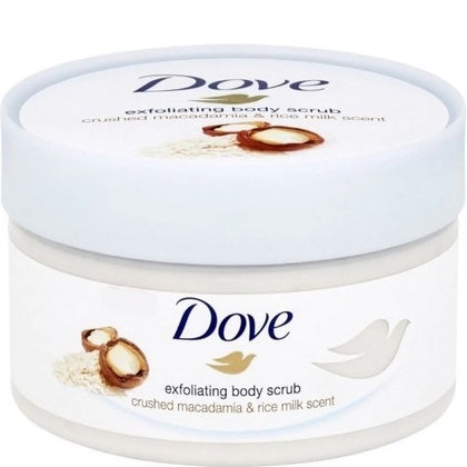 Dove Crushed Macadamia & Rice Milk Scent - Body Scrub 225ml