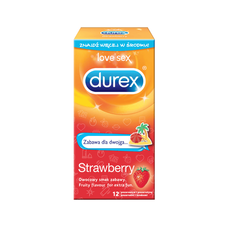 Durex Condoom - Strawberry 12 Stuks