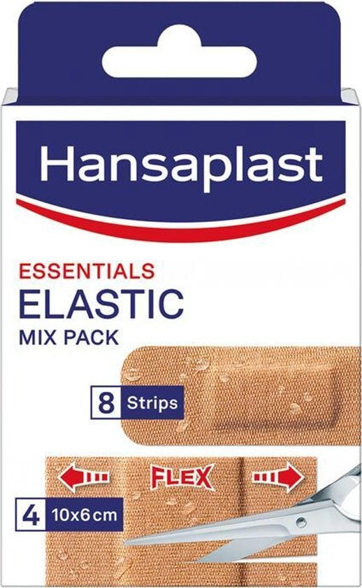 Hansaplast Elastic - Pleisters 8 Strips + 4x 10x6cm