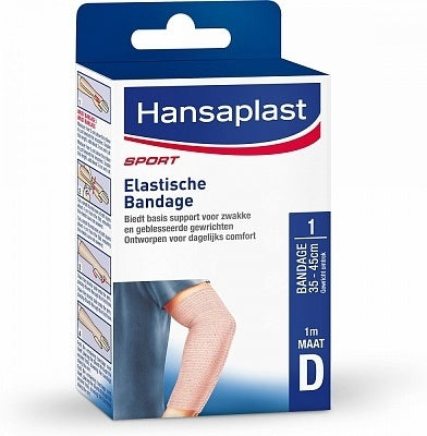 Hansaplast Sport Elastische Bandage - 1m Maat D (Pols/Elleboog)