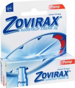 Zovirax Creme Koortslip Pomp - 2 Gram
