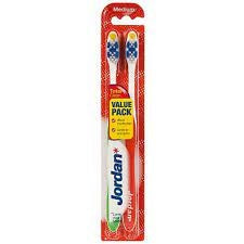 Jordan Total Clean - Medium Tandenborstel 2 Stuks