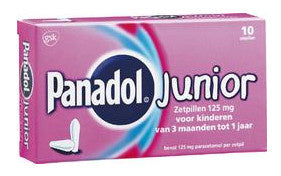 Panadol Junior 125 Mg 3-12mnd - 10 Zetpillen