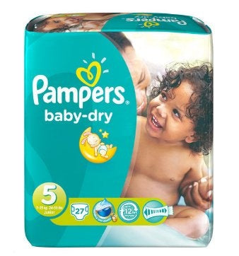 Pampers Baby Dry Junior Midpack 5 11-25 Kg- 27 Stuks