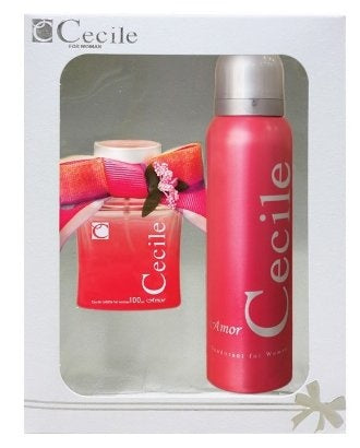 Cecile Women Amor Cadeauset 100 Ml Edt & 150 Ml Deodorant Spray - 1 Stuks