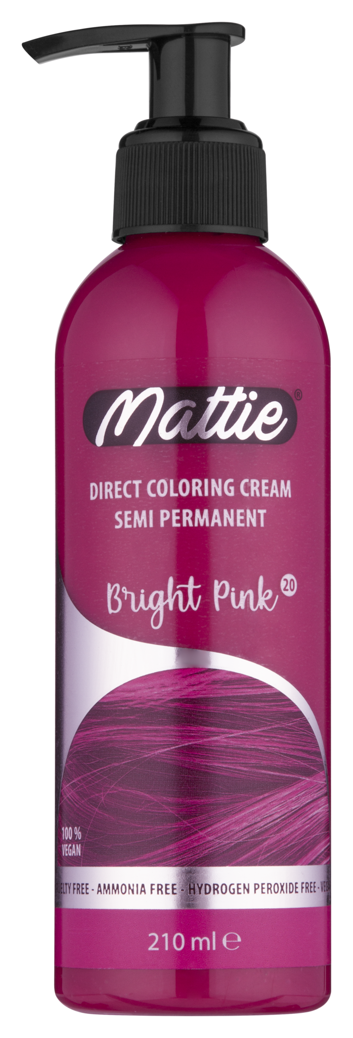 Mattie Direct Coloring Cream Semi-Permanent - Bright Pink 210ml