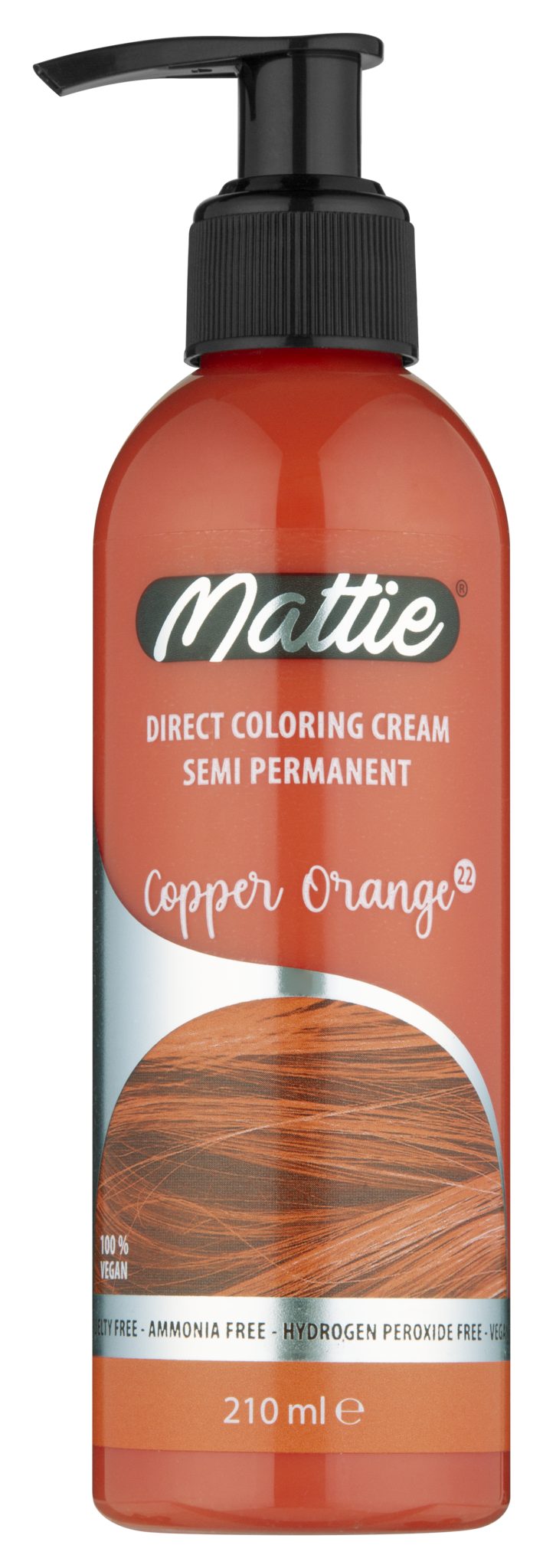 Mattie Direct Coloring Cream Semi-Permanent - Copper Orange 210ml