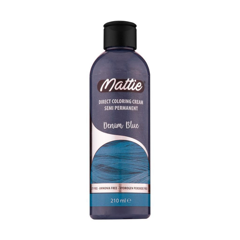 Mattie Direct Coloring Cream Semi-Permanent - Denim Blue 210ml 