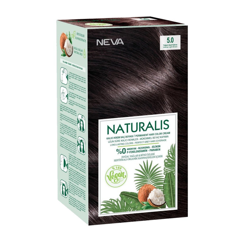 Neva Naturalis Vegan Haarverf - Intens Light Brown 5.0