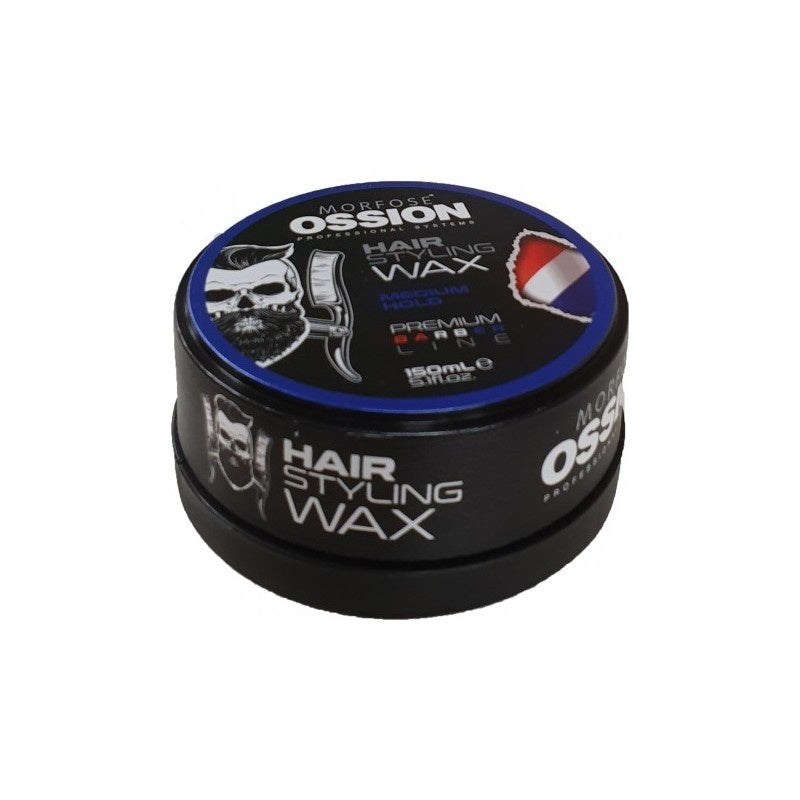 Ossion Hair Styling Wax - Premium Barber Line Medium Hold 150 Ml