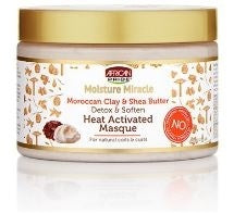 African Pride Moisture Miracle Moroccan Clay&Shea Butter Heat Activated Masque 340ml