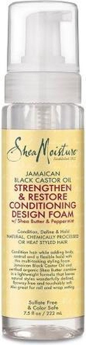 Shea Moisture Jamaican Black Castor Oil Strengthen & Restore Conditioning Design Foam - 222ml