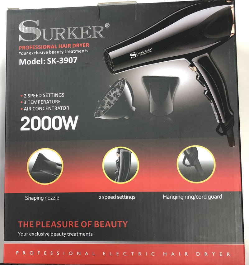Surker Professional Hair Dryer 2000w Modelsk-3907