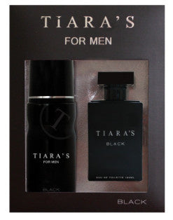 Tiara's Black For Men Edt Spray 100 Ml & Deodorant Spray 150 Ml - 1 Stuks