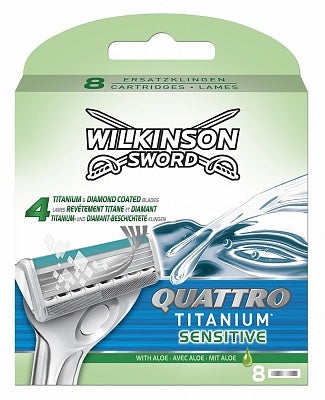 Wilkinson Sword Quattro Titanium Sensitive - 4 Scheermesjes